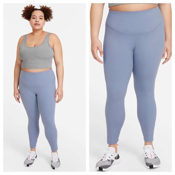 NWT Nike One Plus Size 3/4 Cropped Length Athletic Workout Legging Slate 1X - Picture 1 of 5